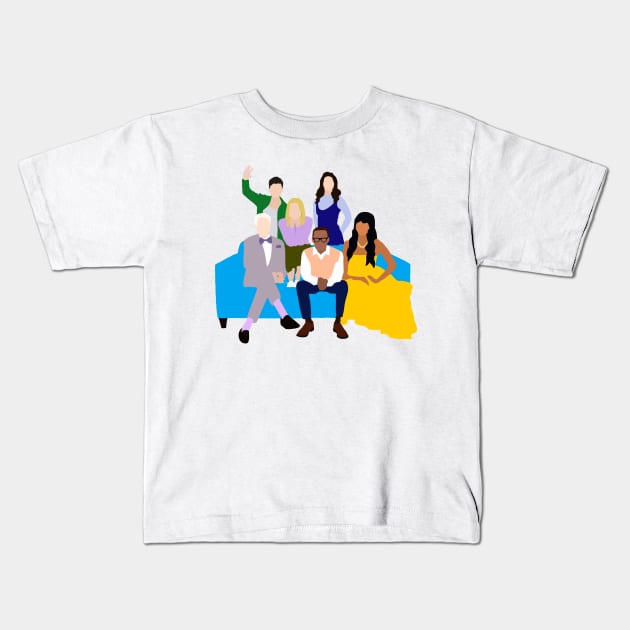 the good place cast Kids T-Shirt by aluap1006